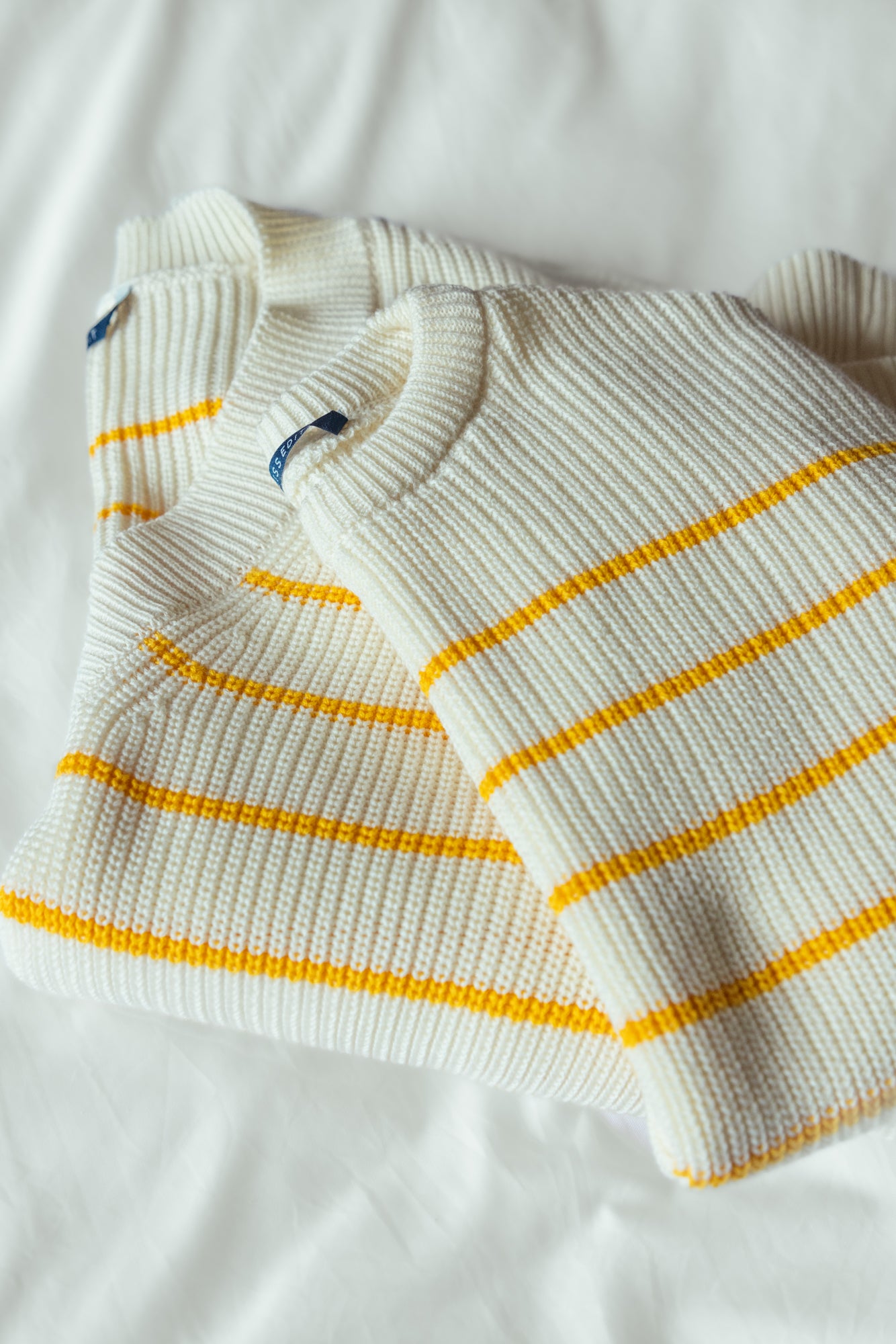 V-Neck Striped Sweater - Yellow.