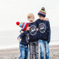 Little Bliss by Anna Daly's Kid's Varsity sweatshirt in navy