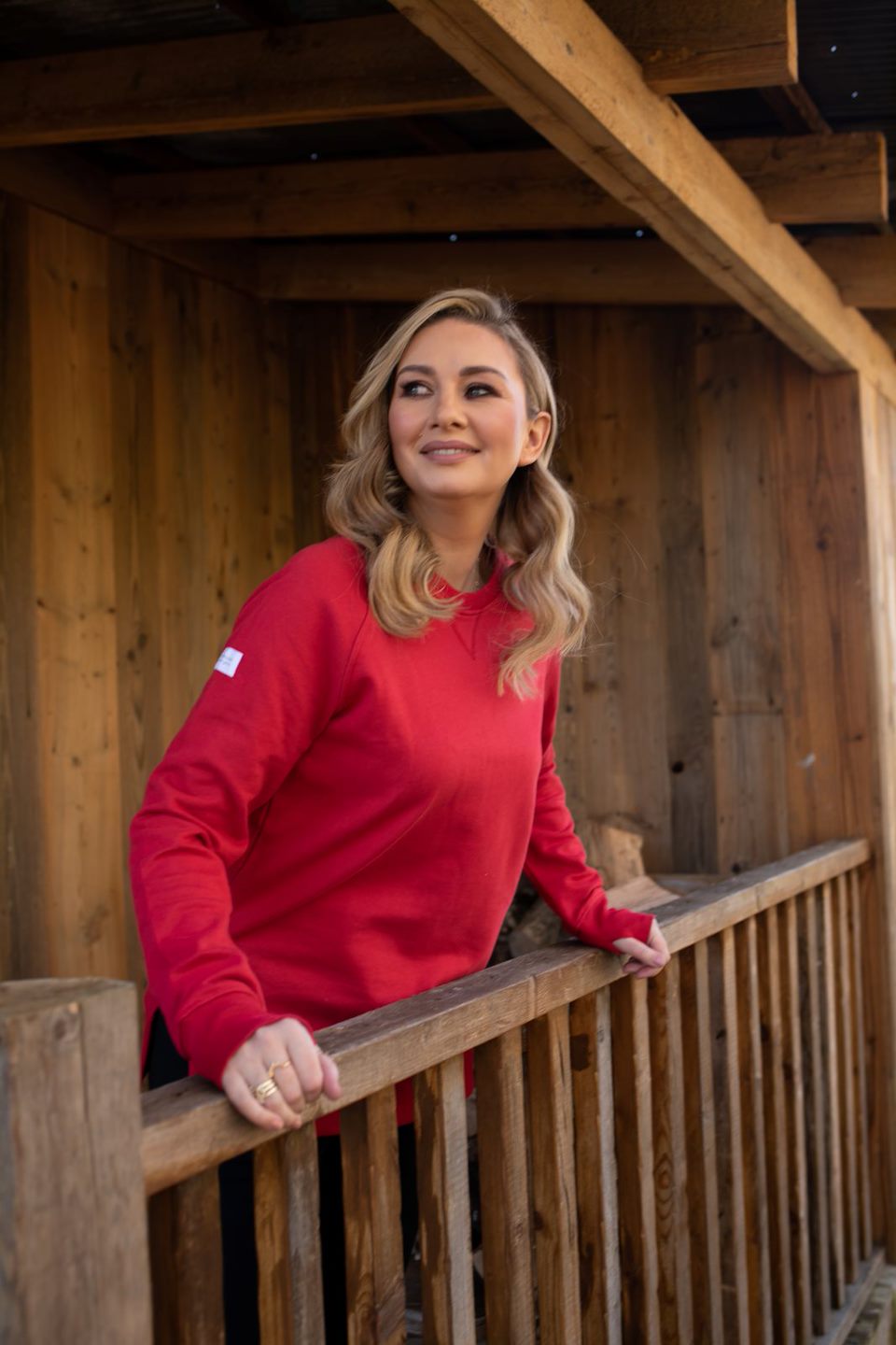The Luxe Sweatshirt in Classic Red