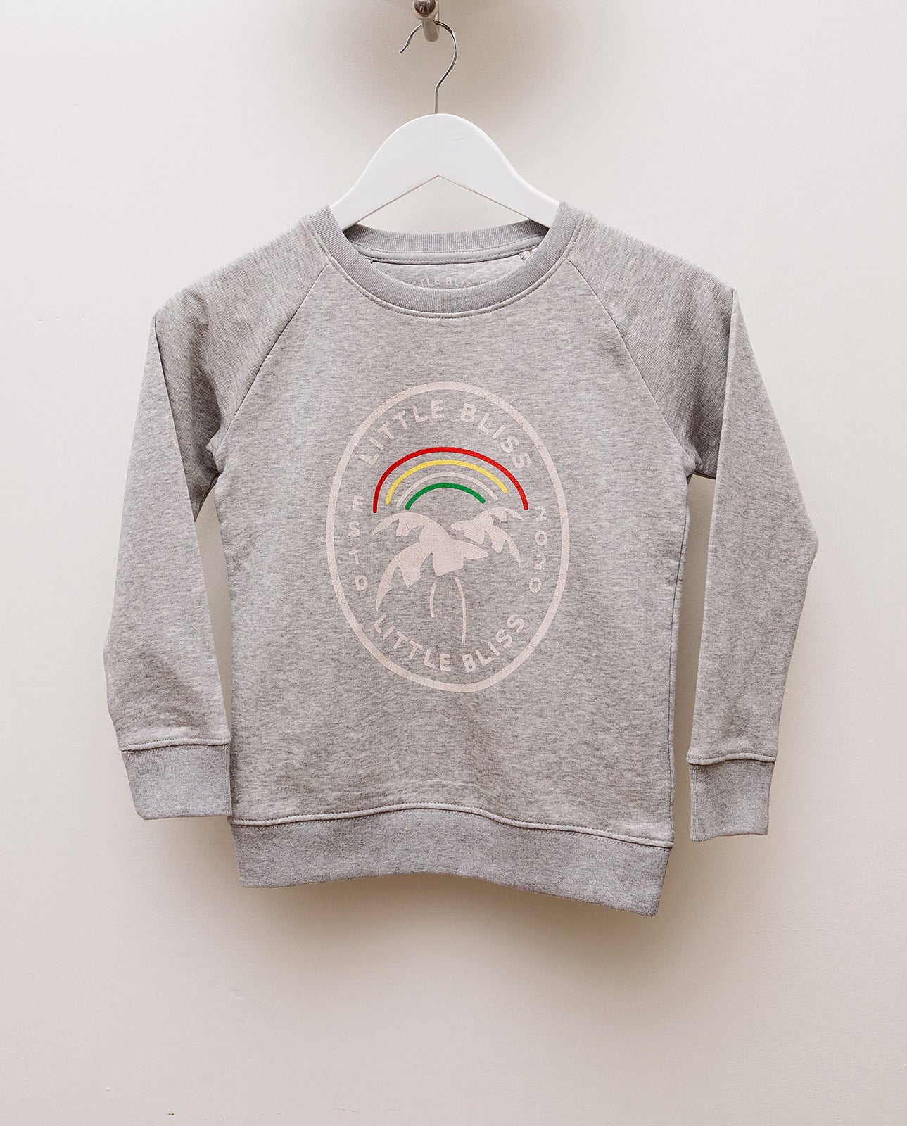 Little Bliss by Anna Daly's Kid's Varsity sweatshirt in grey